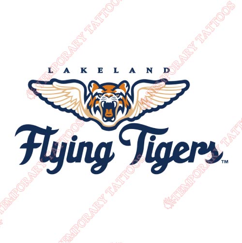 Lakeland Flying Tigers Customize Temporary Tattoos Stickers NO.7914